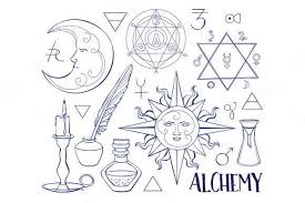 Set Of Trendy Vector Alchemy Symbols Alchemy Symbols Drawings Sketch Book