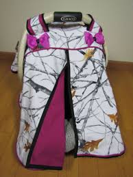 Camo Car Seat Canopy In True Timber Snowfall Camouflage And Fuchsia Pink Baby Carseat Canopy Infant Car Seat Canopy Cover My Baby Blind Baby Girl Car Baby Girl Car Seats