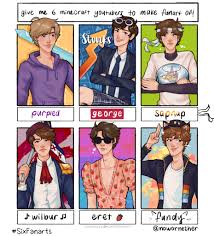 I wanted him to look a little evil erm #purpledfanart #purpled. Eylul On Twitter Six Fanarts But They Re All Minecraft Youtubers Purpledfanart Georgenotfoundfanart Sapnapfanart Wilbursootfanart Eretfanart Fundyfanart Sixfanarts Https T Co Kaxmqvsxta