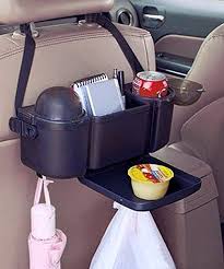 Amazon Com Zento Deals Car Seat Organizer With Fold Out Tray And 2 Drink Holders Automotive Cars Organization Car Seat Organizer Backseat Car Organizer