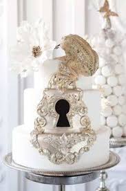 Cake Opera Company Toronto Magnificent Three Tier Wedding Cake With Key Hole And Jewel Fairy Tale Wedding Cake Wedding Cakes Unique Wedding Cakes