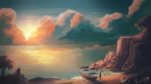 Newborn baby boy floating on a swim ring. Boy Standing Near Boat On Seasshore Painting Illustration Sunset Mountains Sun Artwork 1080p Wallpaper Hdwallpaper In 2021 Art Painting Landscape Illustration