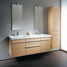 The brass mirror really stands out against the gray wallpaper while the two brown nickel and glass wall sconces tie it all together. Wood Grain Simple Bathroom Dressing Vanity Design With Double Sink Buy Bathroom Vanity Designs Simple Dressing Table Designs Bathroom Double Sink Vanity Product On Alibaba Com