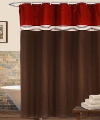 Red Brown Terra Shower Curtain By Lush Decor Brown Bathroom Decor Curtains Fabric Shower Curtains