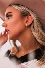 Kendra Scott Perry Rose Gold Ear Jacket Earrings in Sand Drusy