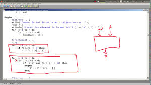 Decrease k until i < n. Produit Des Composantes De La Diagonale Principale Youtube