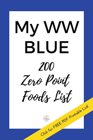 Need a complete list of weight watchers zero point foods? My Ww Blue 200 Zero Point Foods List Free Printable Pdf The Holy Mess