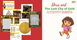 Did you know that dora teaches spanish in the usa, canada, australia, new zealand and ireland, but teaches english in all other countries around the world? Dora And The Lost City Of Gold Activity Sheets Kiddy Charts