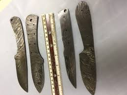 Hand forged damascus steel pattern weld seax knife. 4 Pieces Set Of 8 And 7 5 Inches Long Hand Forged Damascus Steel Blank Blade Skinning Knife Set 3 To 4 Inches Cutting Buy Online In Aruba At Aruba Desertcart Com Productid 117113399