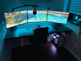 Built A New Pc And Cleaned Up The Battlestation Gaming Room Setup Game Room Design Video Game Rooms