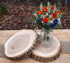 Diy wood slab and mason jar centerpieces. Wood Slices For Wedding Centerpieces 6 Best Places To Buy Yours