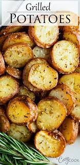 Grilled Rosemary Potatoes In 2020 Grilled Side Dishes Grilled Potato Recipes Potato Side Dishes