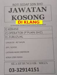 Executive, administrative support, documentation officer and more on indeed.com. Roti Sedap Jawatan Kosong Di Klang Sungai Kapar Indah Facebook