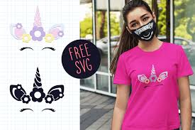 Download Free Unicorn Face Svg File With Commercial License