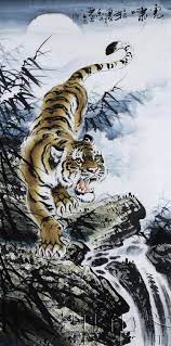 Aliexpress Com Buy Calligraphy Painting Abstract Art Asian Traditional Chinese Paintings Oriental De Watercolor Tiger Chinese Painting Abstract Art Painting