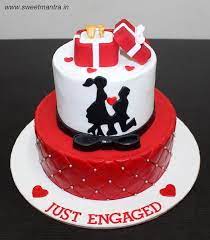Choose from our vast range of designs to celebrate this very special occasion with a. Engagement Ring Ceremony Theme 2 Layer Customized Designer Fondant Cake By Sweet Mantra Customi Engagement Cake Design Engagement Cakes Engagement Party Cake