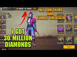 You should know that free fire players will not only want to win, but they will also want to wear unique weapons and looks. Free 30million Diamonds All Bundles And Weapon Unlocked Free Fire Hack Garena Free Fire Youtube