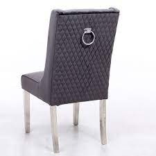 These products come with adjustable features such as varying heights and cushioning so that you can comfortably sit on them. Felicity Grey Velvet Dining Chair With Chrome Legs And Ring Knocker Picture Perfect Home In 2020 Velvet Dining Chairs Chair Dining Chairs