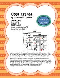 Code Orange Novel Unit With Differentiated Interactive Notes Aligned To Ccss