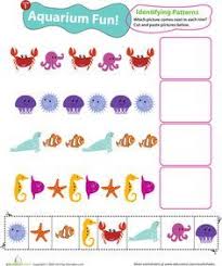 Oceans On Pinterest Worksheets Aquarium And Sea Creatures Ocean Animals Preschool Pattern Worksheet Pattern Activities