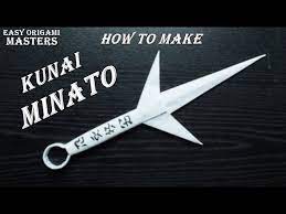Naruto kakashi namikaze minato kunai namikazemetal keychain weapon toy pendant. How To Make Kunai Minato From Paper Design By Easy Origami Masters Ninja Weapon Youtube