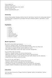 Garment Merchandiser Resume Template Best Design Tips Myperfectresume