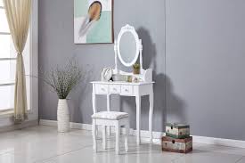 Dressing tables with mirrors and drawers. Avc Designs Dressing Table Mirror Stool Set 5 Drawer Buy Online In Andorra At Andorra Desertcart Com Productid 217296755