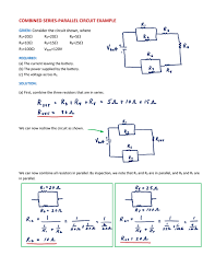In the circuit shown at the right, a voltage of 6 v pushes. Combined Series Parallel Circuit Example