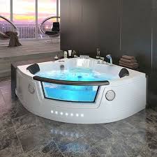 Whirlpool Eckbadewanne Badewanne Wanne 2 Personen Heizung Pool Fenster 140x140cm Eckbadewanne Whirlpool Badewanne Badewanne