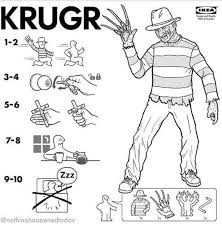 Freddy Ikea Instructions Horror Movie Characters Ikea Instructions Funny Horror