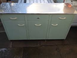 Vintage Retro 50s 60s Leisure Metal Kitchen Cabinet 3cupboard 2draws Stainless T Metal Kitchen Cabinets Metal Kitchen Kitchen