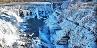 Frozen Waterfall And Ravine Ithaca Ny Waterfall Visual Representation Tundra