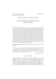 Pdf Visual Perception In Japanese Rock Garden Design