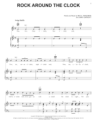 Bill Haley His Comets Rock Around The Clock Sheet Music Pdf Notes Chords Rock Score Easy Piano Download Printable Sku 73733