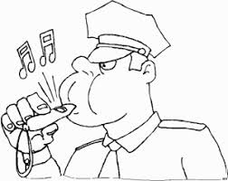 Polizist Mit Pfeife Ausmalbild 01 Ausmalen Ausmalbild Ausmalbilder