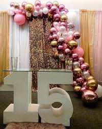 D Eventos Decoracion Con Globos Y Mesa Numero 15 Por Facebook