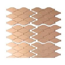 Aspect Wavelength Matted 6 In X 4 In Champagne Metal Decorative Tile Backsplash A93 51 Decorative Tile Backsplash Metallic Backsplash Metallic Wall Tiles
