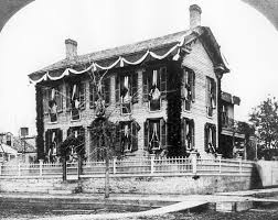 Lincoln Home Decorated For Lincoln Funeral Springfield Illinois 1865 Courtesy Of Presidential History Abraham Lincoln Presidential Library Civil War History