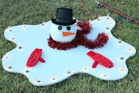 Melted Snowman Yard Decoration Diy How To Make A Large Big Lights More Christmas Decorations Diy Outdoor Christmas Yard Decorations Christmas Decor Diy