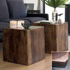 Check spelling or type a new query. Wood Cube Tables Refurbished Table Wood Cube Cube Coffee Table