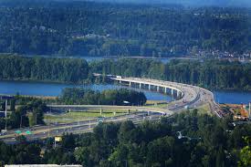 John spellman and victor atiyeh had knotted two flashy ribbons in a brief ceremony. Glenn Jackson I 205 Bridge Stock Image Image Of Highway 31623789