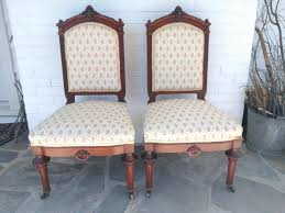 1865 Eastlake Victorian Side Chair Pair Private House Society Llc Side Chairs Victorian Dining Chairs Eastlake Furniture
