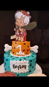 Birthday Party Theme For 1 Year Old Boy Flintstones 1st Birthday Party Cake Baby Boy 1st Birthday Party Boy Birthday Party Themes 1st Boy Birthday