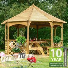 New 12x12 12x12ft 12 X 12 Ft Luxury Wooden Garden Pagoda Timber Pergola Gazebo Gazebo On Deck Timber Pergola Gazebo