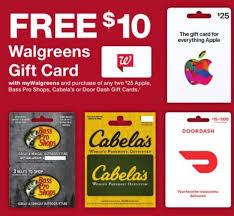 Send by email or mail, or print at home. Free 10 Walgreens Gift Card With 50 Gift Card Purchase