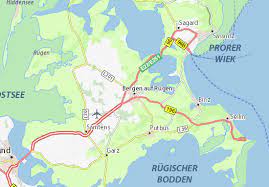Bergen is the largest town on and the administrative centre of rügen. Michelin Landkarte Bergen Auf Rugen Stadtplan Bergen Auf Rugen Viamichelin