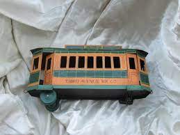 Clearance Sale Vintage Large Tin Trolley Car Toy Etsy Vintage Large Toy Car Car