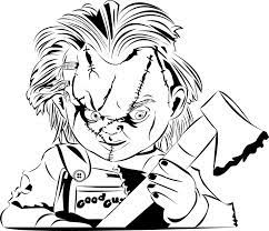 chucky in 2019 scary drawings halloween coloring art creepy badass coloriage de voiture cool