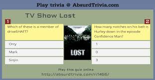 If you know, you know. Trivia Quiz Tv Show Lost