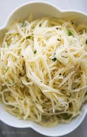 Angel Hair Pasta With Garlic Herbs And Parmesan Recipe Simplyrecipes Com Recipe Pasta Sides Easy Pasta Recipes Angel Hair Pasta Recipes